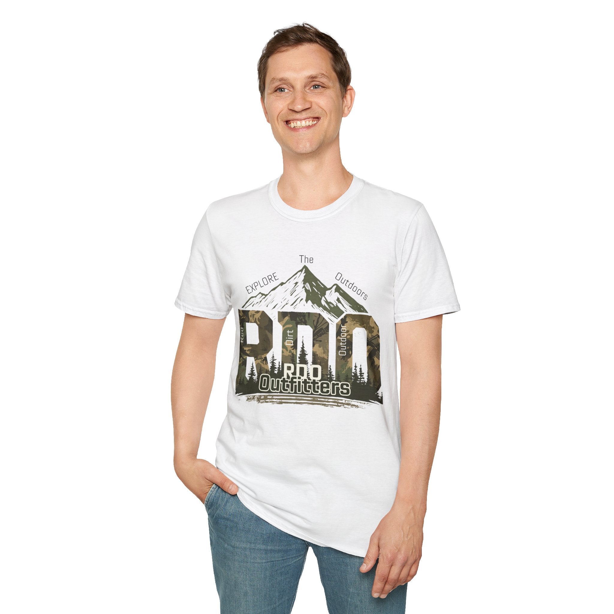 Pro Outfitters Camo Mountain T-Shirt — Explore the Outdoors Graphic Tee
