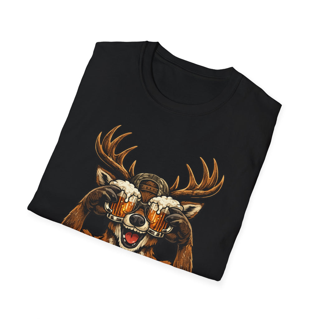 Funny Deer T-Shirt — 'Hey There Good Lookin'' Beer Goggles Graphic Tee