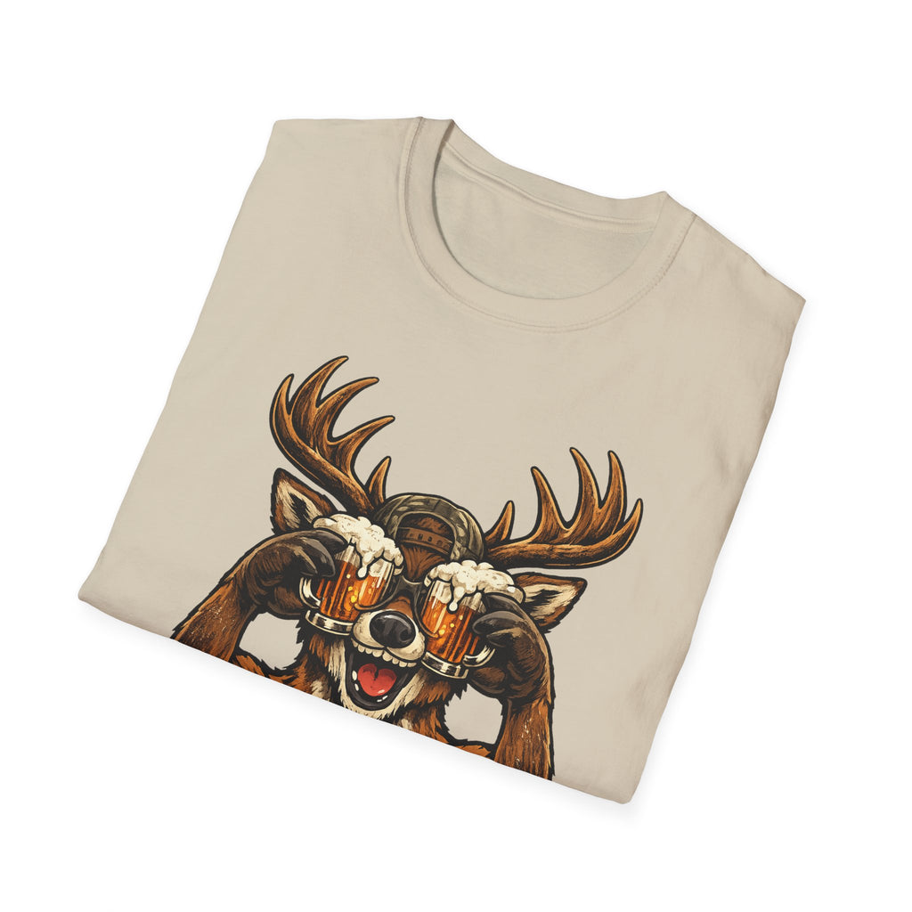 Funny Deer T-Shirt — 'Hey There Good Lookin'' Beer Goggles Graphic Tee
