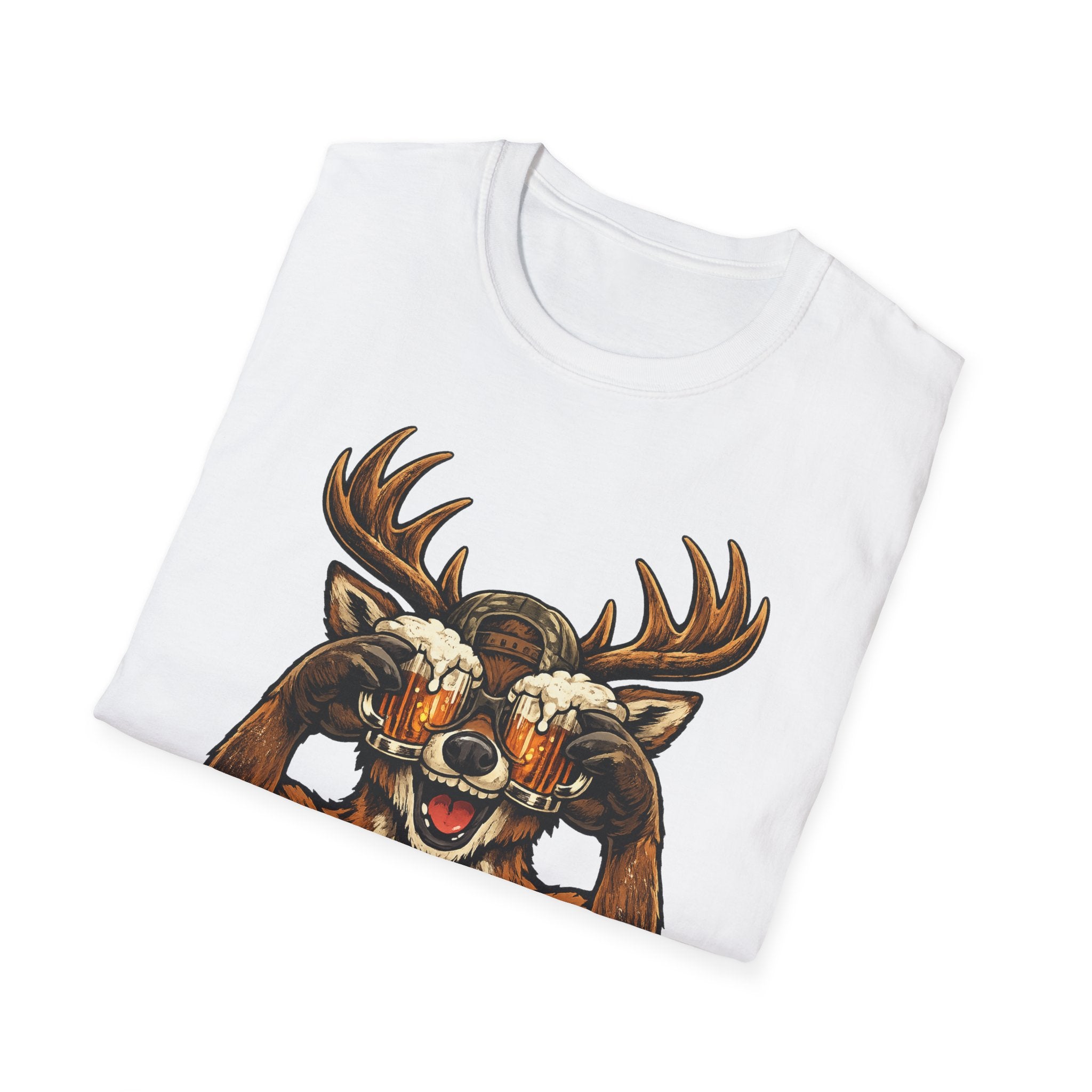 Funny Deer T-Shirt — 'Hey There Good Lookin'' Beer Goggles Graphic Tee