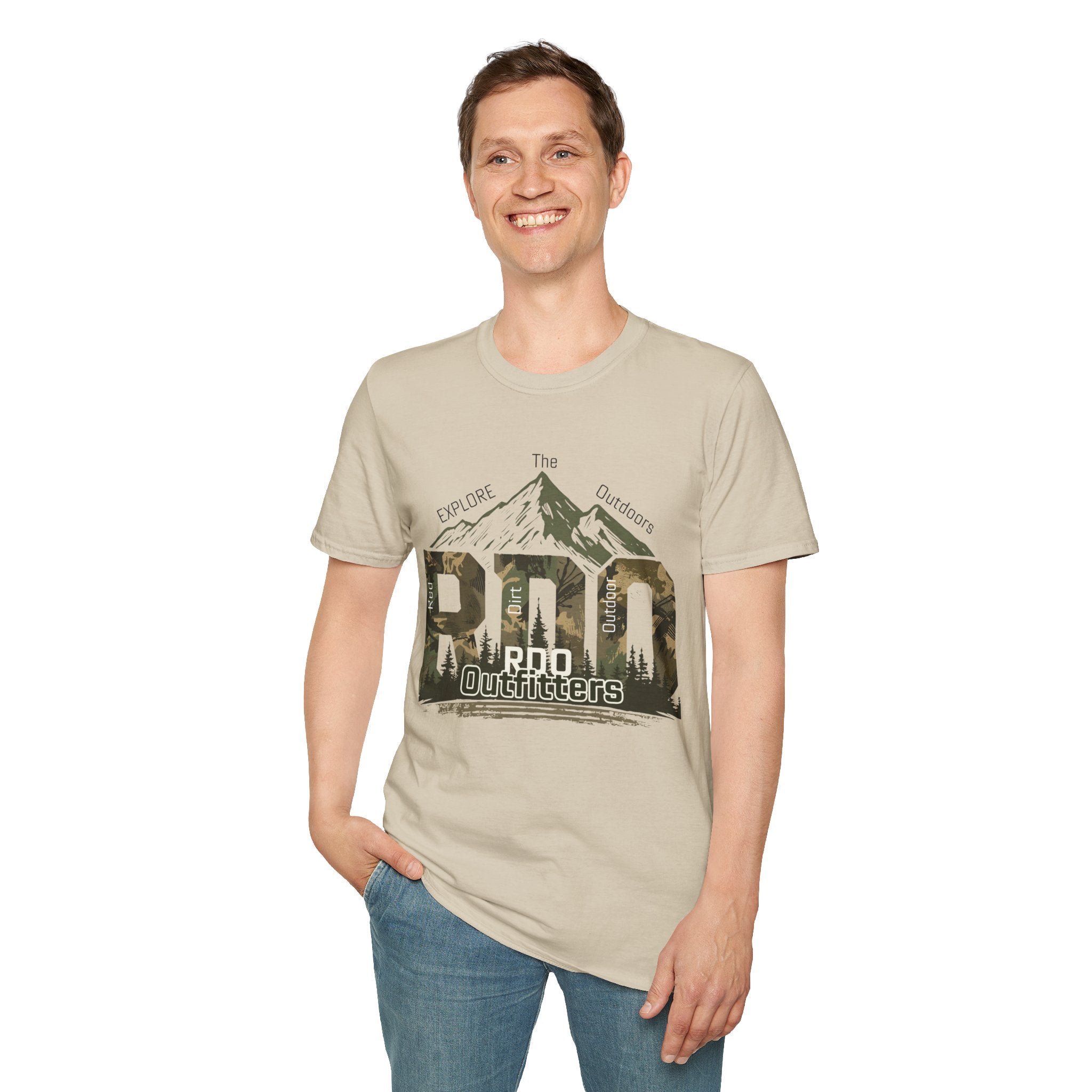 Pro Outfitters Camo Mountain T-Shirt — Explore the Outdoors Graphic Tee