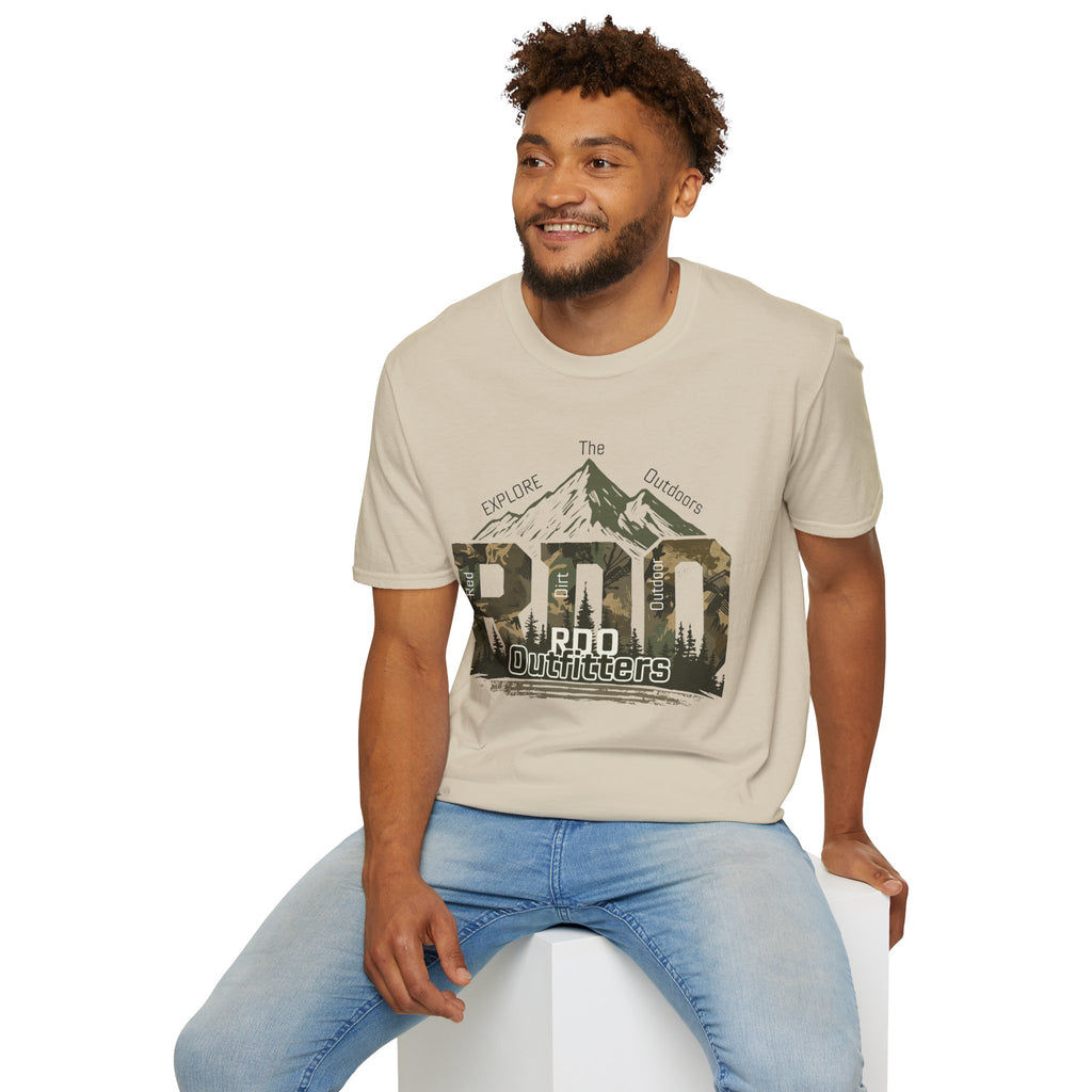 Pro Outfitters Camo Mountain T-Shirt — Explore the Outdoors Graphic Tee